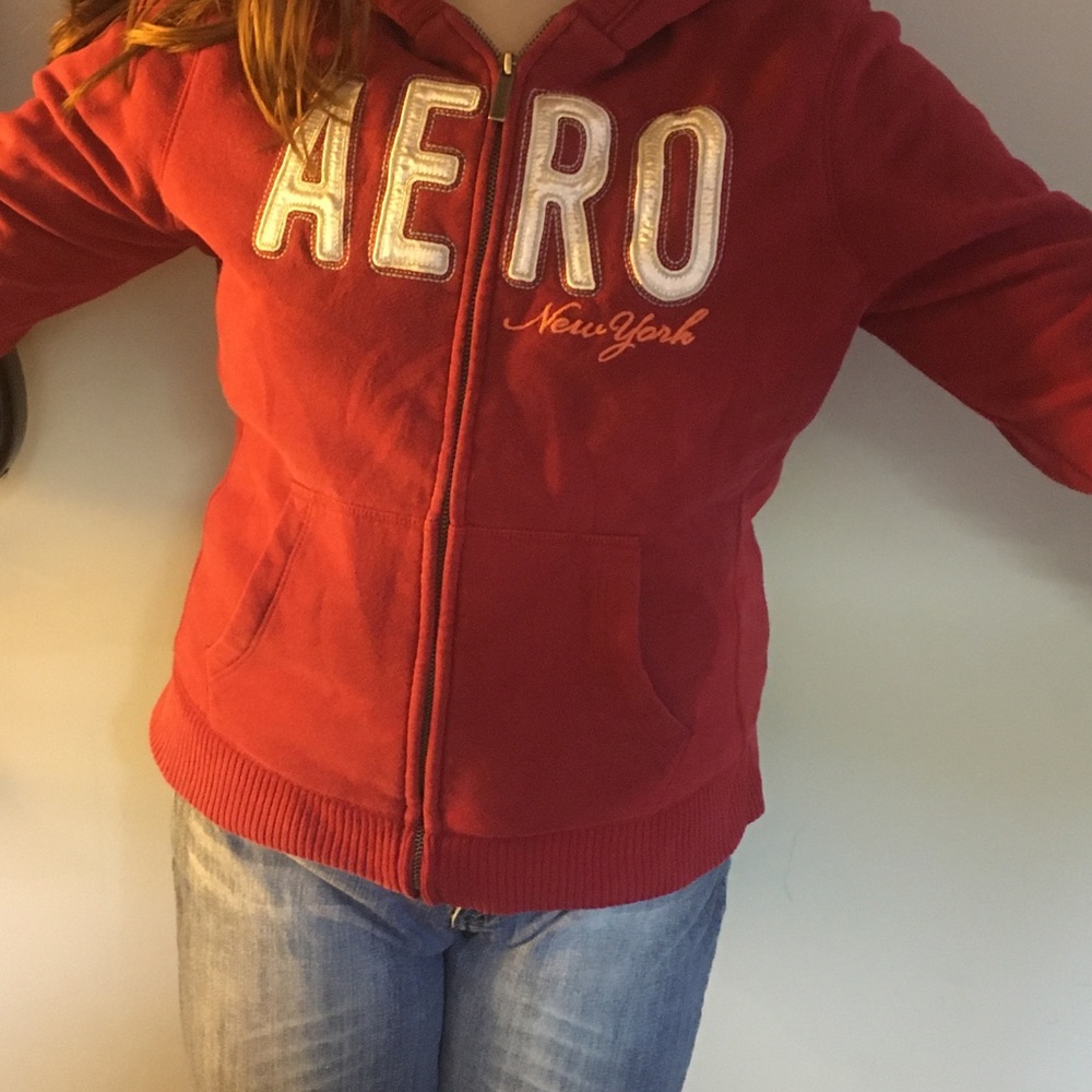 Aeropostale thick zipper hoodie
